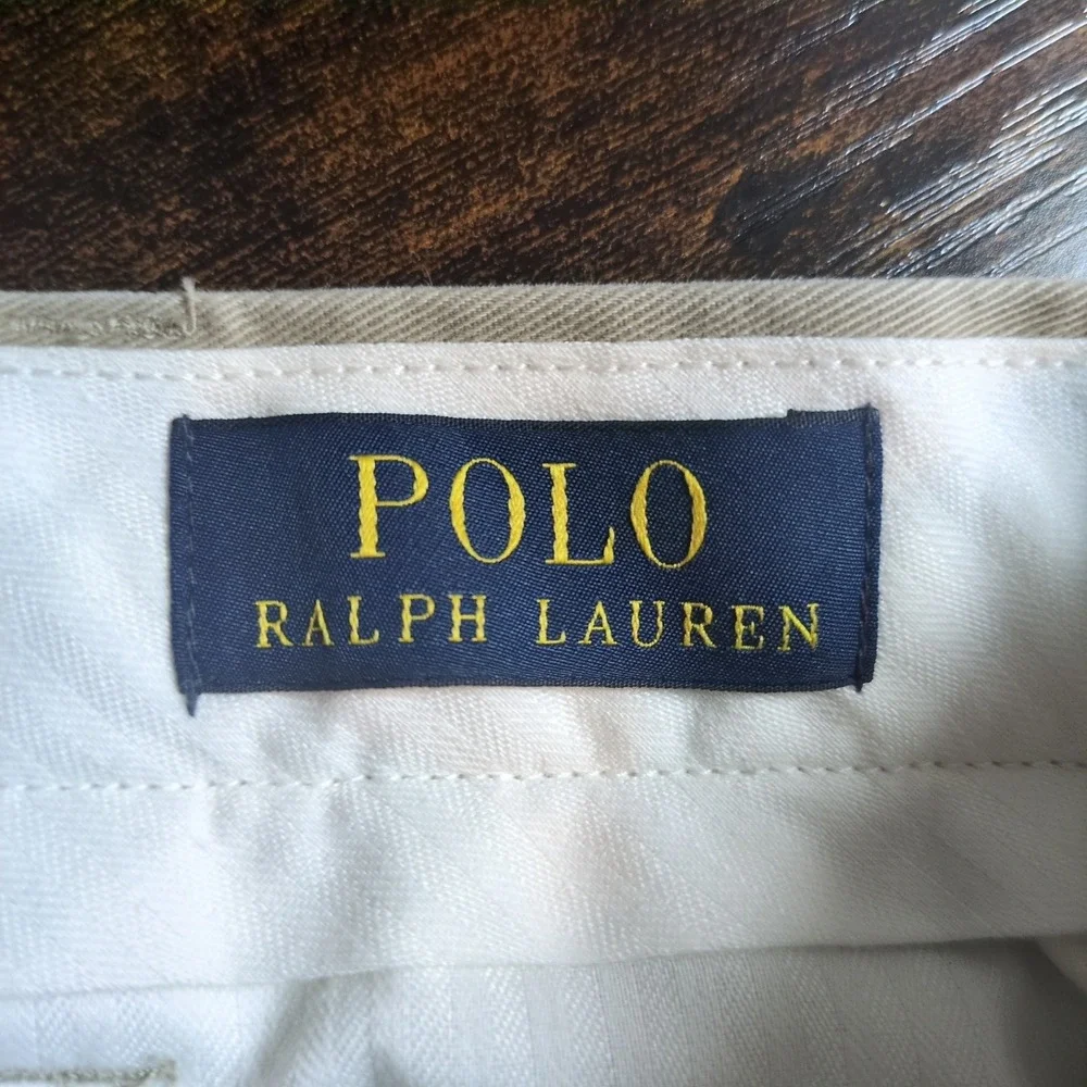 Polo Ralph Lauren Classic Fit Khaki Chino Pants Mens 38x32 Tan Cotton